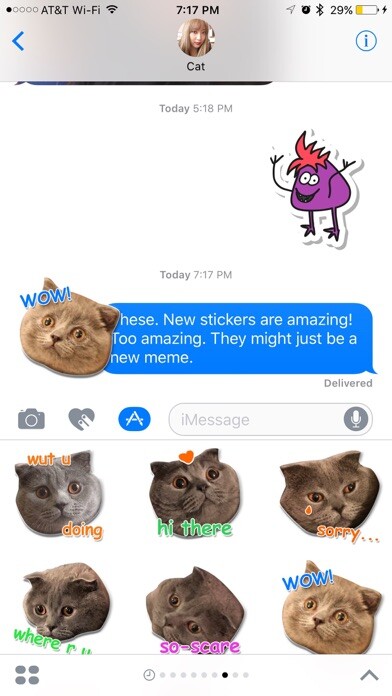 Emulate iPhone app Meow Stickers using MyAndroid Emulate iPhone app Meow Stickers using MyAndroid