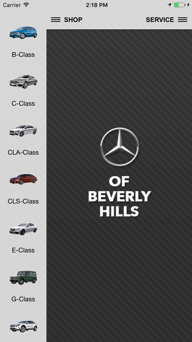 Emulate iPhone app Mercedes-Benz of Beverly Hills using MyAndroid