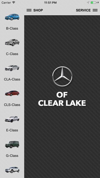 Emulate iPhone app Mercedes-Benz of Clear Lake using MyAndroid