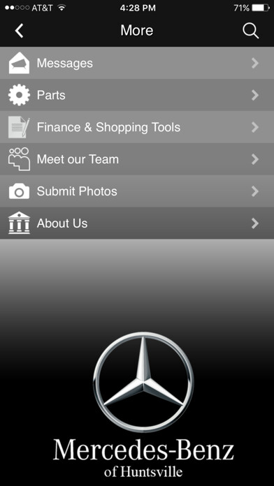 Emulate iPhone app Mercedes-Benz of Huntsville using MyAndroid