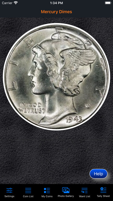 Emulate iPhone app Mercury Dime Collection using MyAndroid