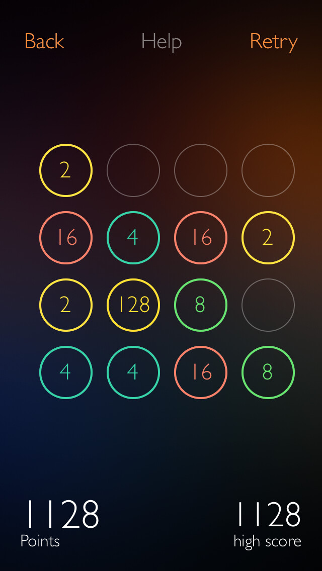 Emulate iPhone app Merge 2048 -Play 3x3, 5x5 and many more 2048 variants! using MyAndroid
