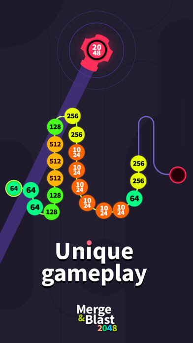 Emulate iPhone app Merge & Blast 2048 - shooting using MyAndroid