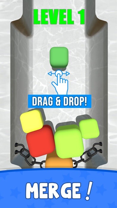 Emulate iPhone app Merge Blocks Merge using MyAndroid
