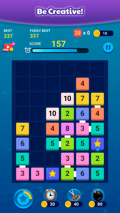 Emulate iPhone app Merge Blocks: Puzzle Game Fun using MyAndroid