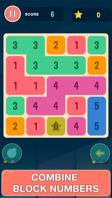 Emulate iPhone app Merge Block Ultra Number using MyAndroid
