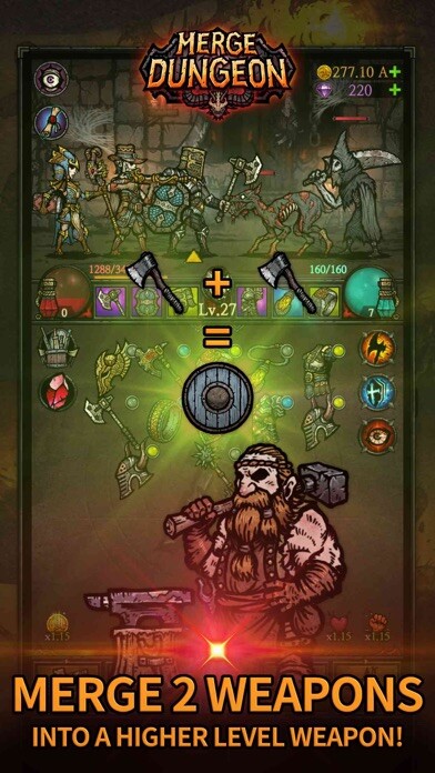 Emulate iPhone app Merge Dungeon using MyAndroid