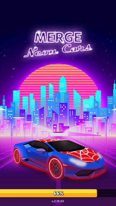 Emulate iPhone app Merge Neon Cars - Merging game using MyAndroid Emulate iPhone app Merge Neon Cars - Merging game using MyAndroid