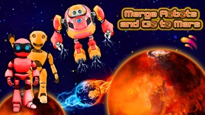 Emulate iPhone app Merge Robots & Go To Mars! using MyAndroid