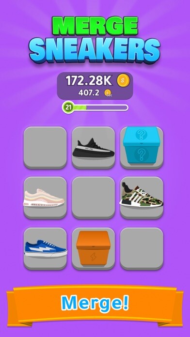 Emulate iPhone app Merge Sneakers - Sneaker Game! using MyAndroid Emulate iPhone app Merge Sneakers - Sneaker Game! using MyAndroid