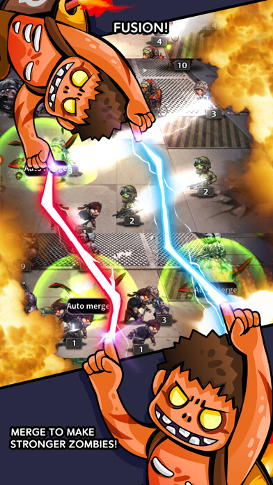 Emulate iPhone app Merge Zombie : Idle GAME using MyAndroid