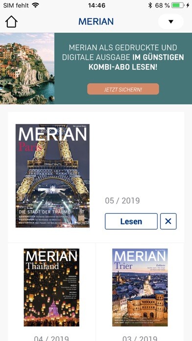 Emulate iPhone app MERIAN - Die Lust am Reisen using MyAndroid