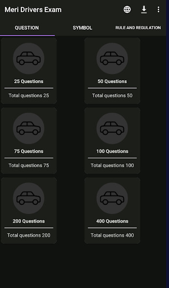 Run android online APK Meri Drivers Exam from MyAndroid or emulate Meri Drivers Exam using MyAndroid