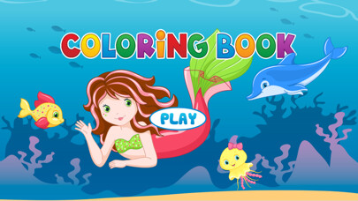 Emulate iPhone app Mermaid Coloring Book - Painting Game for Kids using MyAndroid