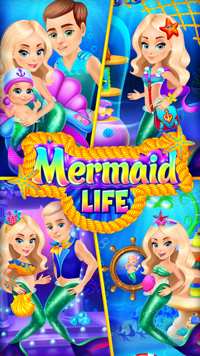 Emulate iPhone app Mermaid Life - Family Story & Dressup Girls Games using MyAndroid