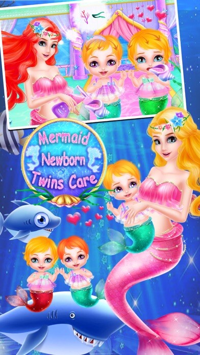 Emulate iPhone app Mermaid Newborn Elas Twins Care using MyAndroid