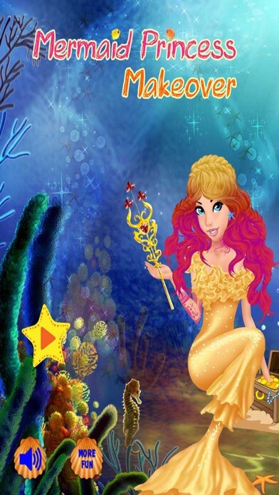 Emulate iPhone app Mermaid Princess Makeover - Girls Game for Kids using MyAndroid