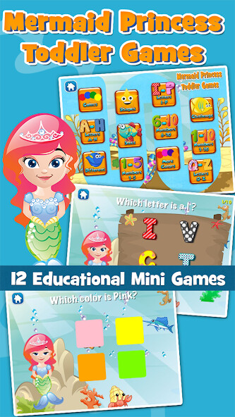Run android online APK Mermaid Princess Toddler Games from MyAndroid or emulate Mermaid Princess Toddler Games using MyAndroid