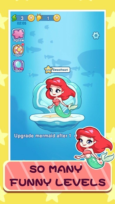 Emulate iPhone app Mermaid Rescue-Pull Her Out using MyAndroid