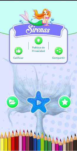 Run android online APK Mermaids to paint and color from MyAndroid or emulate Mermaids to paint and color using MyAndroid
