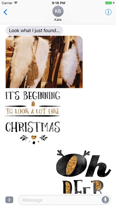 Emulate iPhone app Merry Christmas Glitter using MyAndroid
