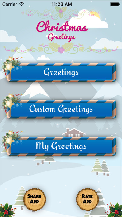 Emulate iPhone app Merry Christmas Greetings Card using MyAndroid Emulate iPhone app Merry Christmas Greetings Card using MyAndroid
