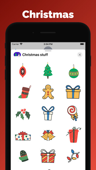 Emulate iPhone app Merry Christmas stuff emoji using MyAndroid Emulate iPhone app Merry Christmas stuff emoji using MyAndroid