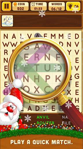 Run android online APK Merry Christmas Word Search Puzzle from MyAndroid or emulate Merry Christmas Word Search Puzzle using MyAndroid