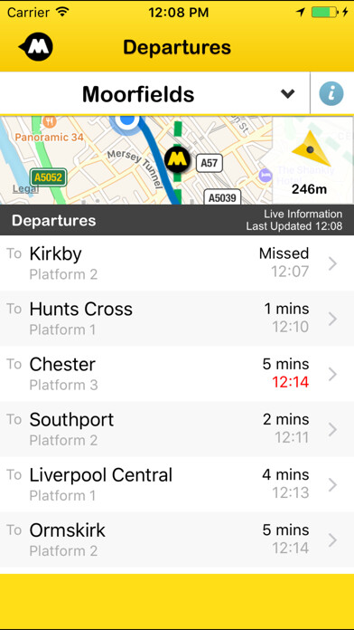 Emulate iPhone app Merseyrail using MyAndroid