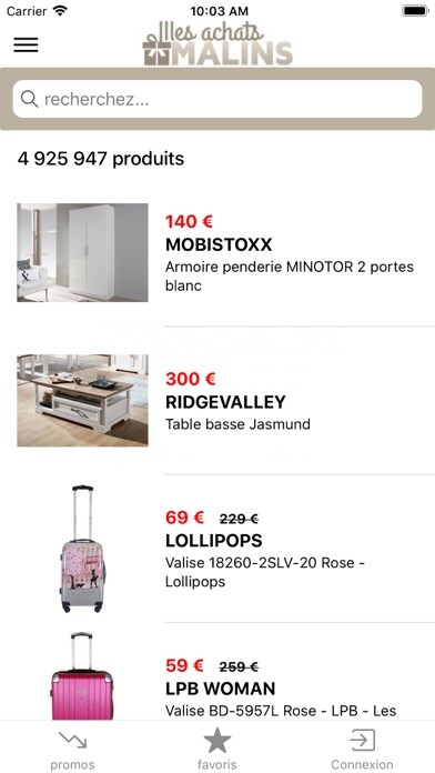 Emulate iPhone app Mes achats Malins using MyAndroid