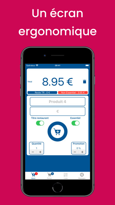 Emulate iPhone app Mes Courses : acheter mieux using MyAndroid