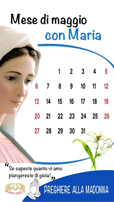 Emulate iPhone app Mese di maggio con Maria using MyAndroid