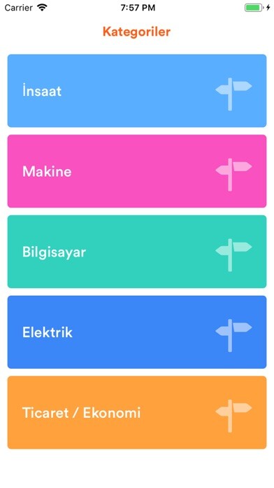 Emulate iPhone app Mesleki İngilizce - Türkçe using MyAndroid