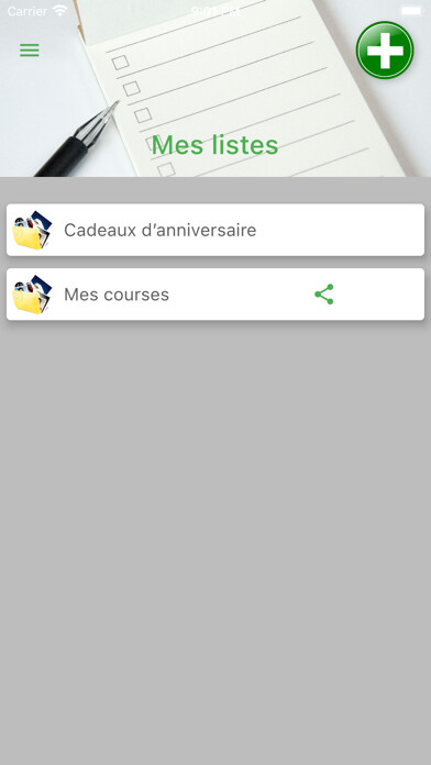 Emulate iPhone app Mes listes using MyAndroid Emulate iPhone app Mes listes using MyAndroid