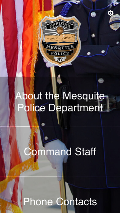 Emulate iPhone app Mesquite Police Department using MyAndroid