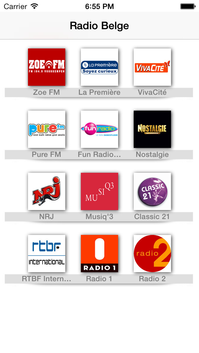 Emulate iPhone app Mes Radios Belgique : Toutes les radios Belges dans la même app ! Vive la radio ;) using MyAndroid Emulate iPhone app Mes Radios Belgique : Toutes les radios Belges dans la même app ! Vive la radio ;) using MyAndroid