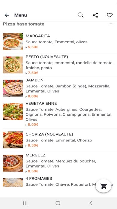 Emulate iPhone app MesResto.fr using MyAndroid