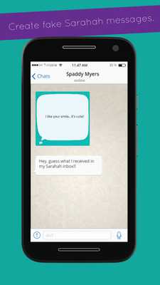 Emulate Android APK Message Creator for Sarahah