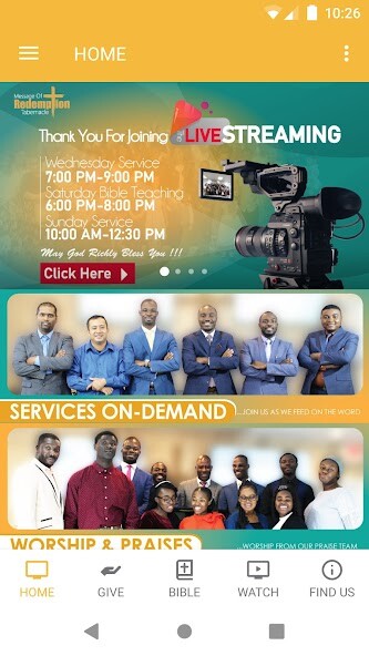 Run android online APK Message of Redemption Church from MyAndroid or emulate Message of Redemption Church using MyAndroid