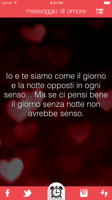 Emulate iPhone app messaggio di amore using MyAndroid