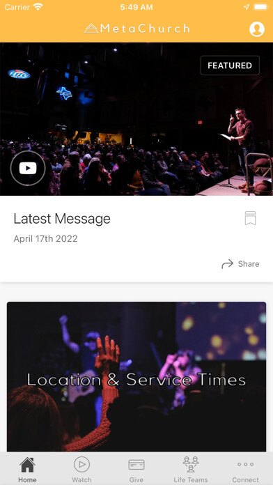 Emulate iPhone app MetaChurch using MyAndroid
