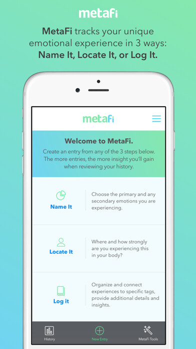 Emulate iPhone app MetaFi - Be Your Best Self using MyAndroid