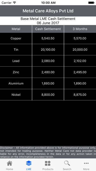 Emulate iPhone app Metal Care - Bronze Ingots using MyAndroid