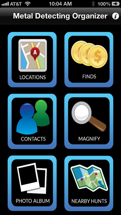Emulate iPhone app Metal Detecting Organizer using MyAndroid