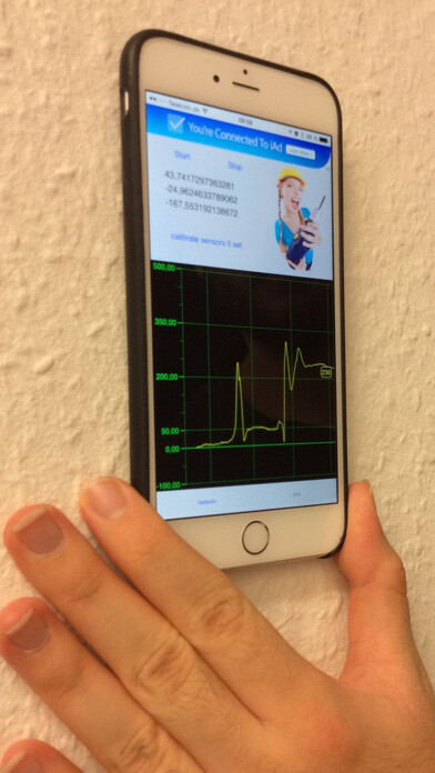 Emulate iPhone app Metal Detector for Phone using MyAndroid