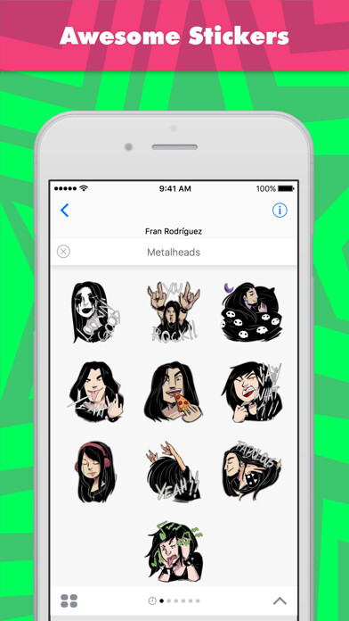 Emulate iPhone app Metalheads stickers using MyAndroid Emulate iPhone app Metalheads stickers using MyAndroid
