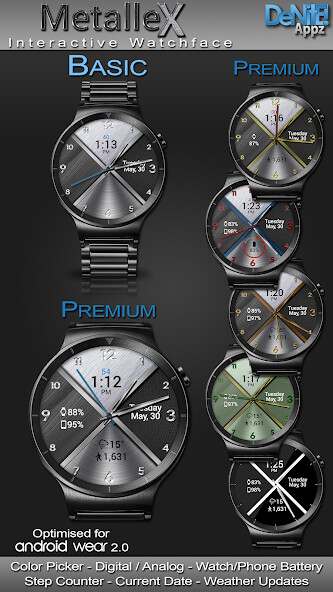 Run android online APK MetalleX HD Watch Face from MyAndroid or emulate MetalleX HD Watch Face using MyAndroid