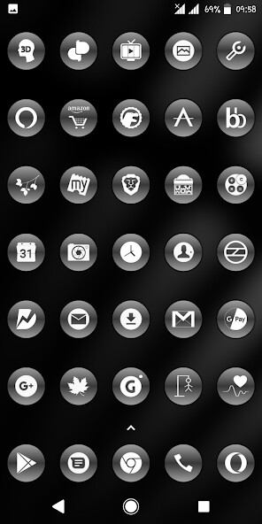 Run android online APK Metallic Silver Icons from MyAndroid or emulate Metallic Silver Icons using MyAndroid