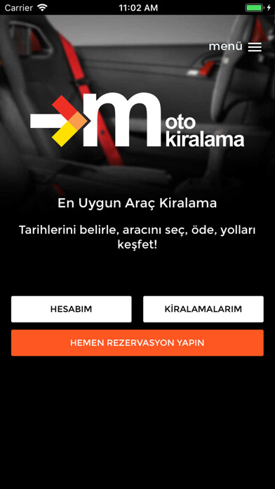 Emulate iPhone app Metal Oto - Araç Kiralama using MyAndroid