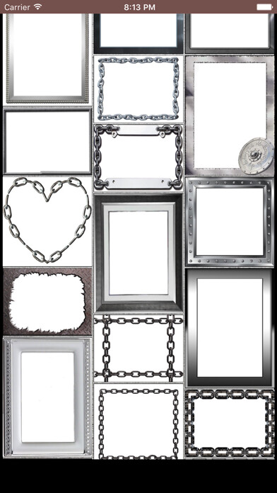 Emulate iPhone app Metal Photo Frames - Silver, Steel, Shiny Pictures using MyAndroid